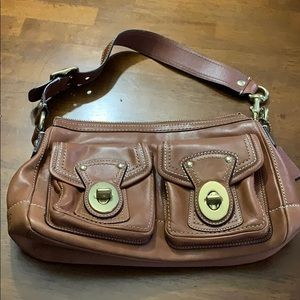 Coach camel colored leather purse